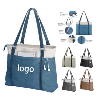 Women's Lightweight Canvas Laptop Bag