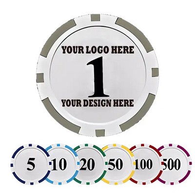 Blackjack Striped Dice Poker Chips Casino Gameplay(Ocean)