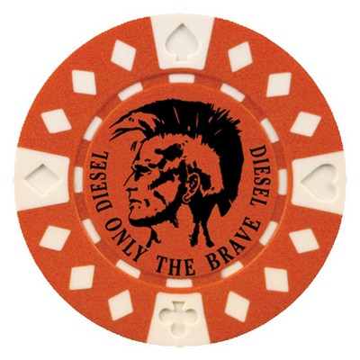 Custom Hot Stamped 2 Tone Diamond Suited Poker Chip (11.5 Gram)