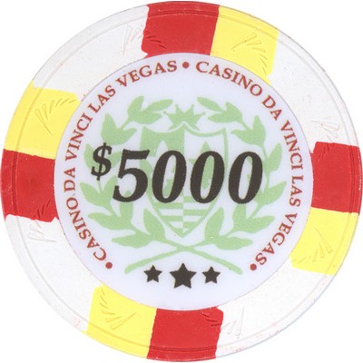 White Casino Davinci 10 Gram Clay Poker Chips