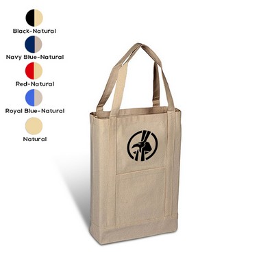 Canvas Two Tone Deluxe Tote Bag