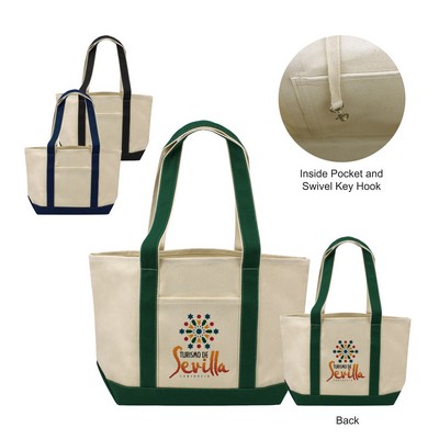 18oz Heavy-Duty Cotton Canvas Boat Tote