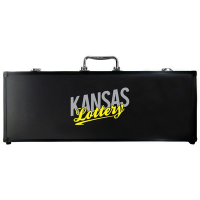 500-Piece Poker Chip Set w/ Black Aluminum Case (2 Side Chip Imprint)